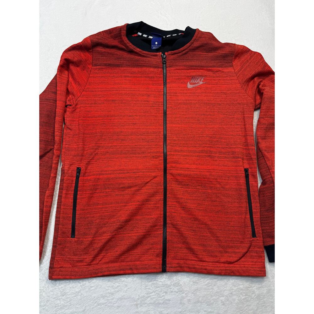 Nike Vintage Tech Knit Full Zip Jacket Team Rare 
Red Black Size L